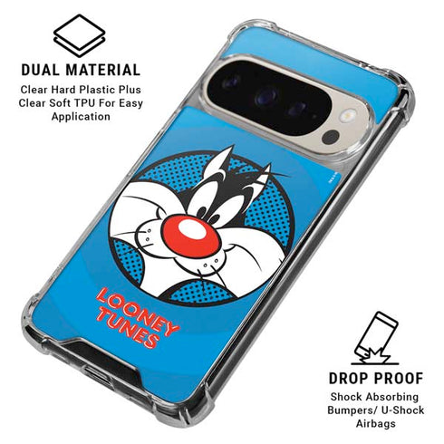 Looney Tunes Sylvester Full Pixel 9/9 Pro Clear Case